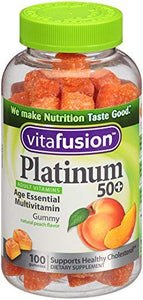 Vitafusion Platinum 50+ Gummy Multivitamins, 100 Count