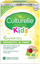 Load image into Gallery viewer, Culturelle Kids Regularity Probiotic &amp; Fiber Dietary Supplement 24 Single Packets