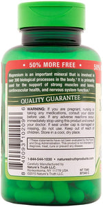 Nature's Truth Magnesium Oxide 500 Mg Capsules, 90Count