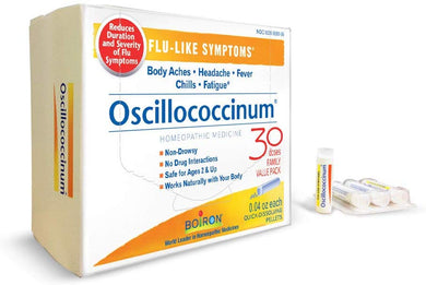 Boiron Oscillococcinum 30 Doses Homeopathic Medicine for Flu-Like Symptoms, White