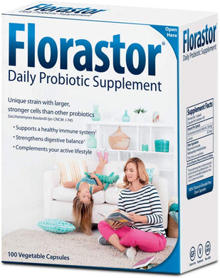 Florastor Daily Probiotic Supplement for Men & Women, 250 mg, 100 Capsules