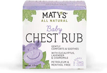 Load image into Gallery viewer, Maty&#39;s All Natural Baby Chest Rub 1.5 Ounce, Eases Congestion &amp; Soothes to Sleep