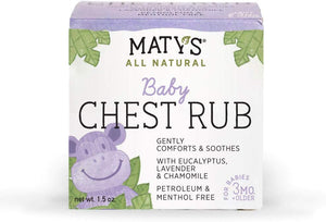 Maty's All Natural Baby Chest Rub 1.5 Ounce, Eases Congestion & Soothes to Sleep