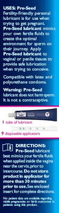 Pre-Seed Fertility Friendly Lubricant, Lube for Women Trying To Conceive