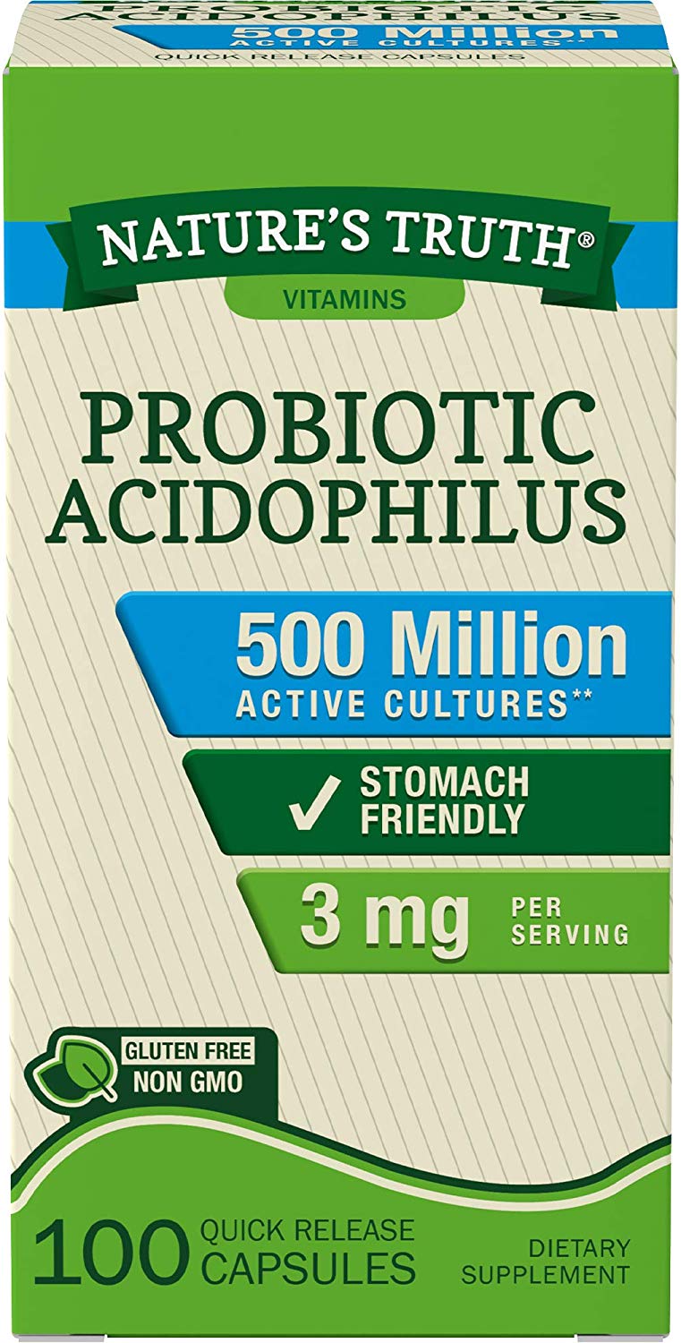 Nature's Truth Probiotic Acidophilus 500 Million, 100 Count