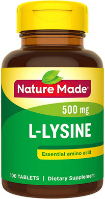 Nature Made L-Lysine 500 mg Tablets, 100 Count for Protein Synthesis