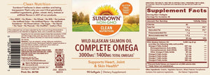 Sundown Complete Omega Wild Alaskan Salmon Oil Softgel, 1400 mg, 90 Softgels