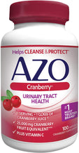 Load image into Gallery viewer, AZO Cranberry Urinary Tract Health Dietary Supplement, 1 Serving