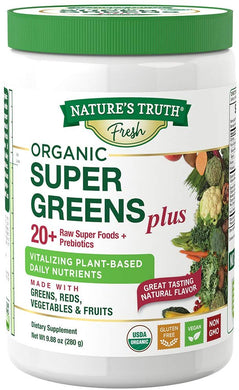 Nature's Truth Daily Super Greens Powder with Reds, Prebiotics & Antioxidants, 9.88 Ounce