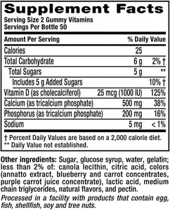 Vitafusion Calcium Supplement Gummy Vitamins, 100 Count