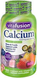 Vitafusion Calcium Supplement Gummy Vitamins, 100 Count