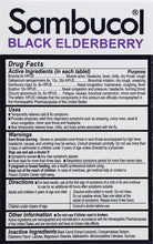 Load image into Gallery viewer, Sambucol Black Elderberry Cold &amp; Flu Relief Tablets 30 Count, Homeopathic Remedy for Temporary Relief of Cold and Flu-like Symptoms