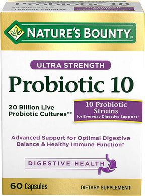 Nature's Bounty Ultra Probiotic 10, 60 Capsules