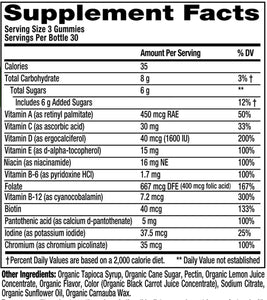 Vitafusion Organic Women’s Gummy Multivitamin, 180 Count - Non-GMO, Gluten-Free, No Gelatin, No HFCS