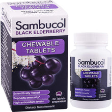 Load image into Gallery viewer, Sambucol Black Elderberry Original Formula, 30 Chewable Tablets