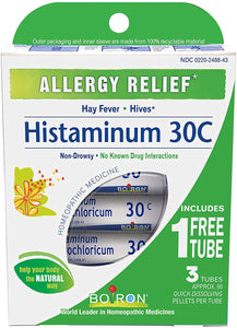 Boiron Histaminum Hydrochloricum 30C (Pack of 3 80-Pellet Tubes) Homeopathic Medicine for Allergy Relief