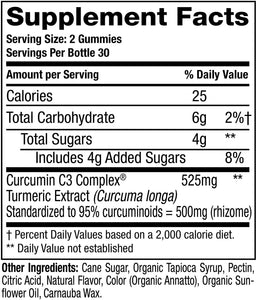 Vitafusion Turmeric Curcumin Gummy Supplement, 60 Count