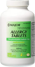 Load image into Gallery viewer, Major Pharmaceuticals Chlorpheniramine Maleate 4 mg Anti-Allergy Tablets, 1000 Count