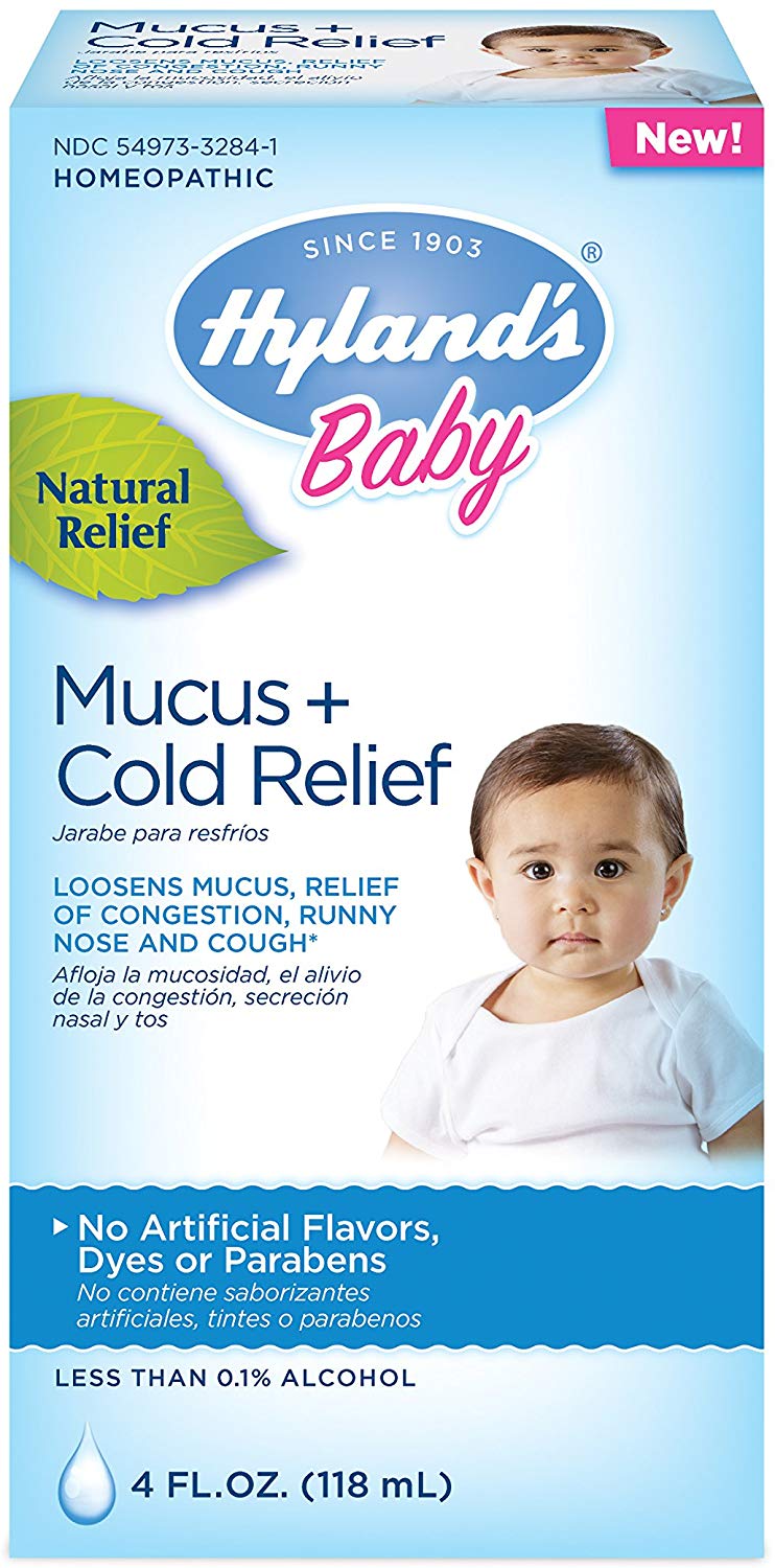 Baby Cold Medicine, Infant Cold and Cough Medicine, Decongestant, Hyland's Baby Mucus and Cold Relief, 4 Fluid Ounce