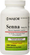 Load image into Gallery viewer, Senna 8.6 Mg Natural Vegetable Laxative 1000 Tablets Generic for Senekot by Major Pharmaceuticals